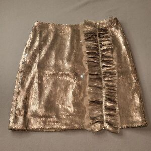 Glamorous Sequin Mini Skirt in Gold